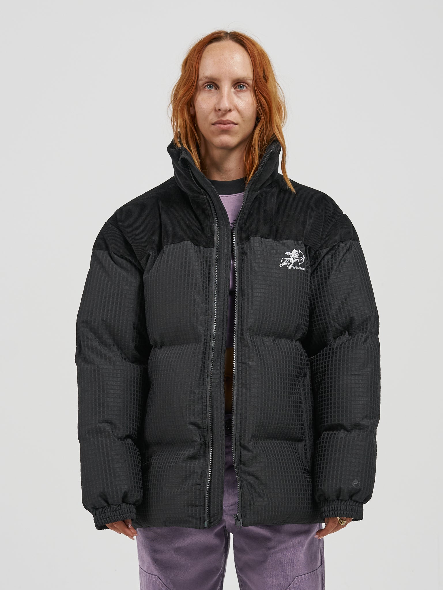 Cherub Puffer Jacket - Black