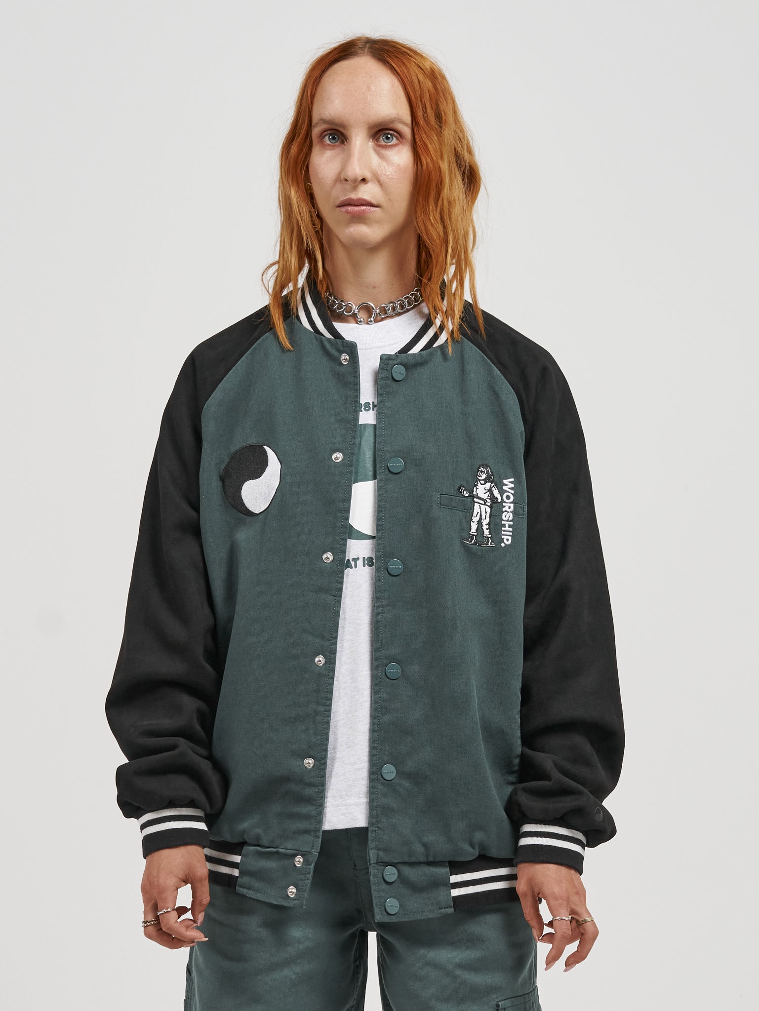 Breakdown Varsity Jacket - Dark Teal