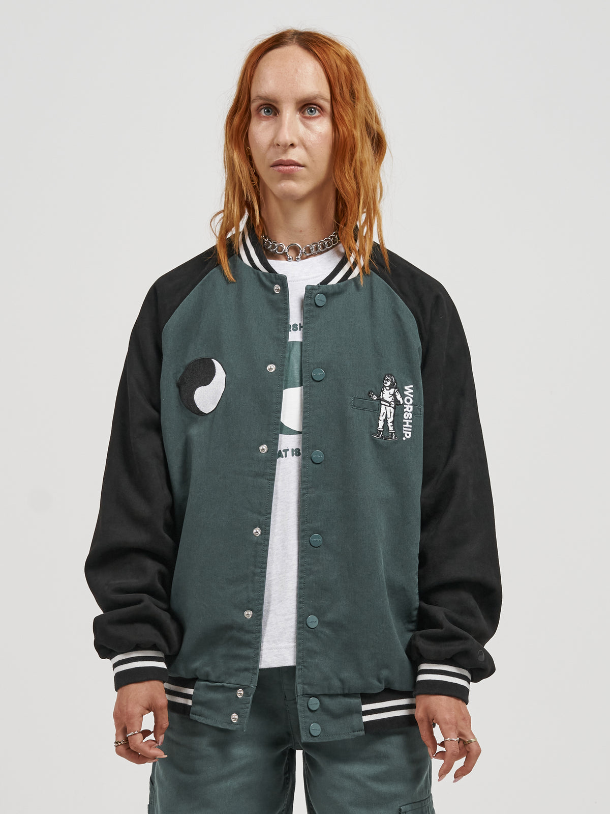 Breakdown Varsity Jacket - Dark Teal | Worship Supplies