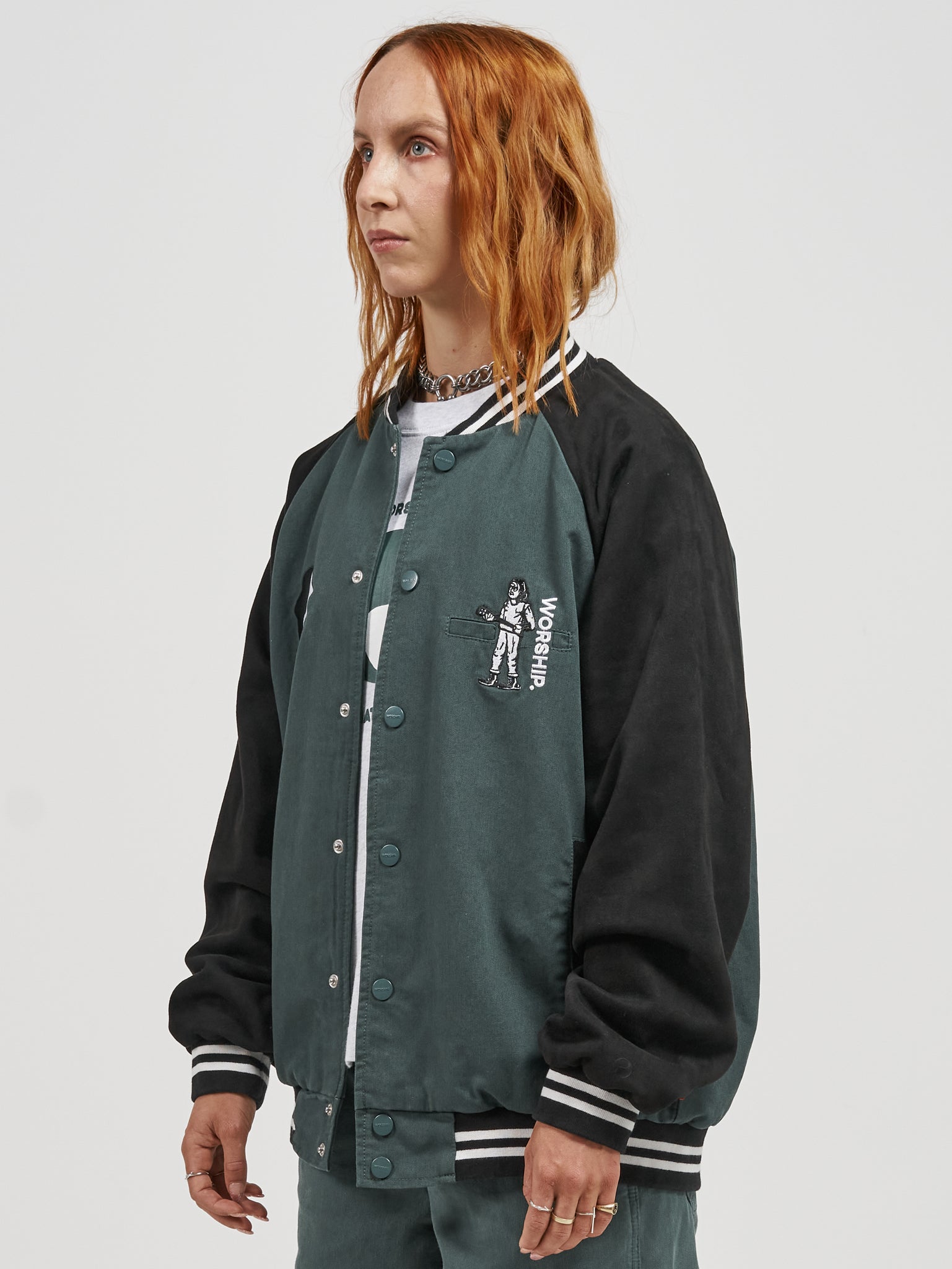 Breakdown Varsity Jacket - Dark Teal