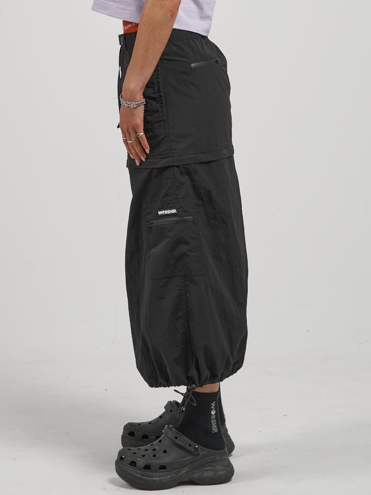 Worship Cargo Maxi Skirt - Black