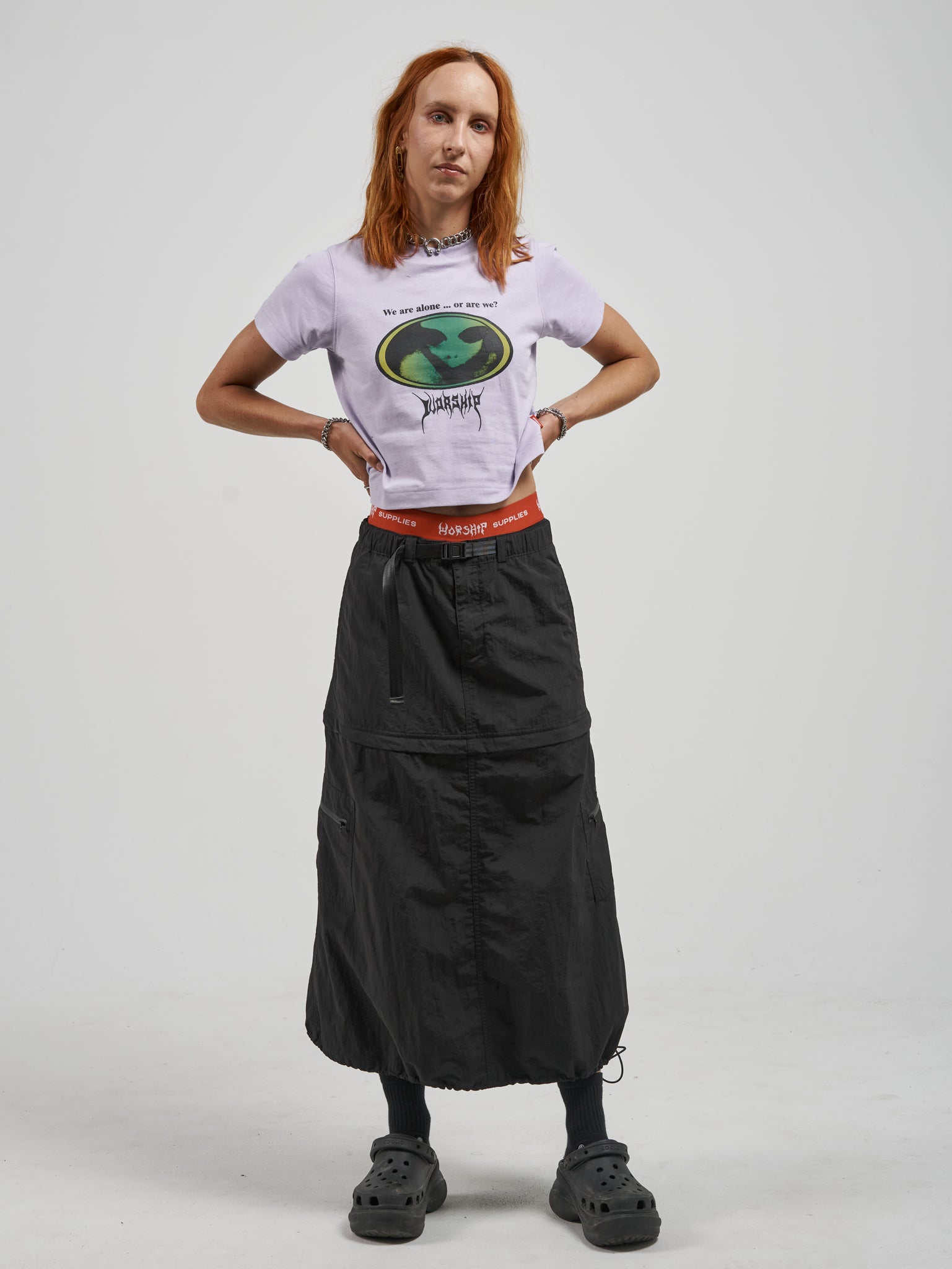 Worship Cargo Maxi Skirt - Black