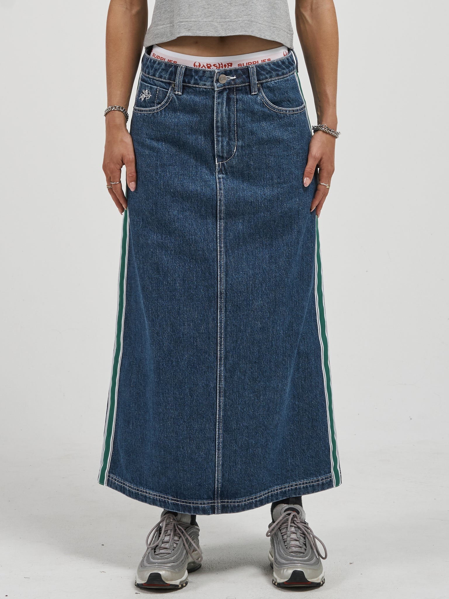 Trasher Maxi Skirt - Worship Blues