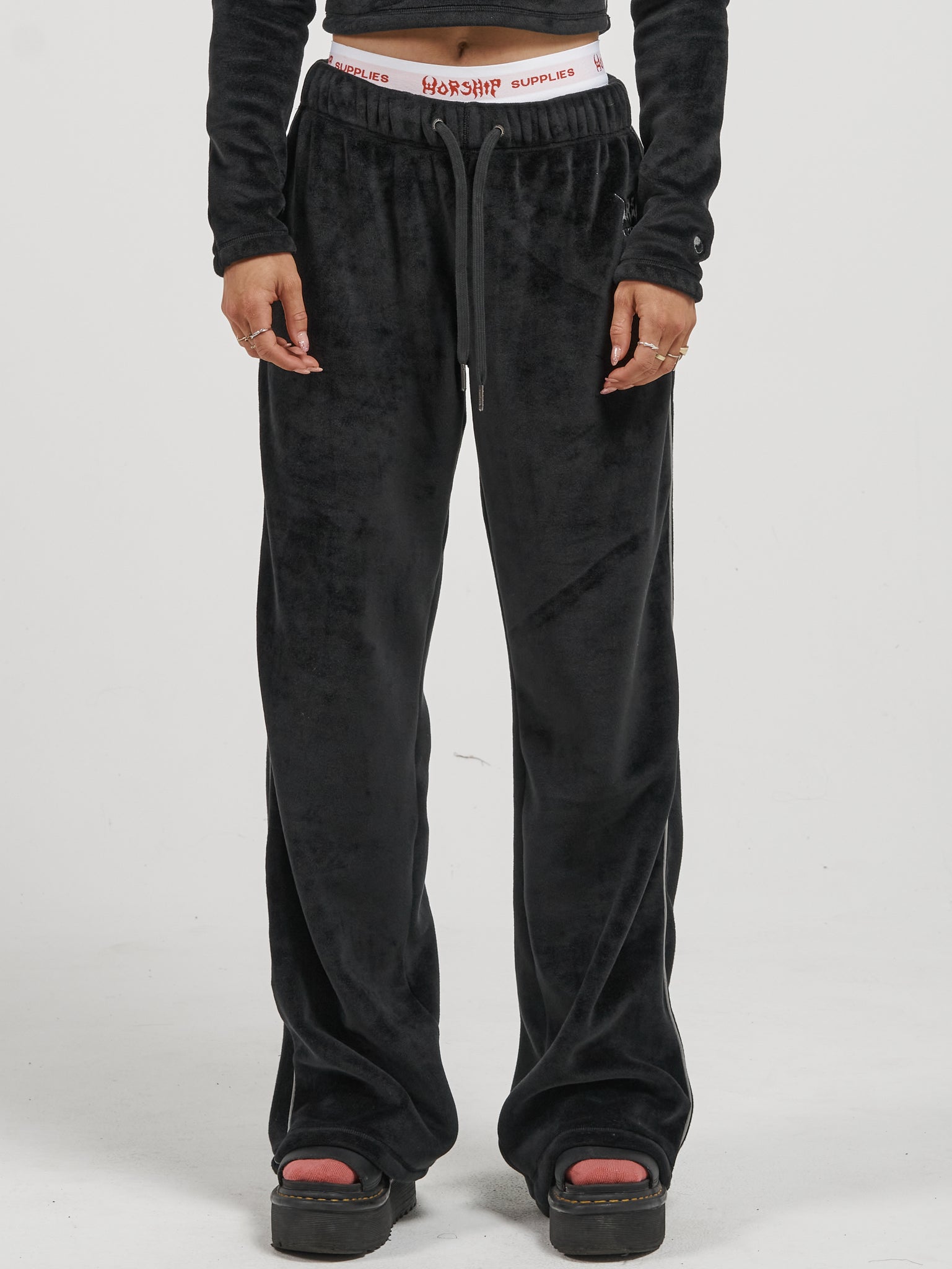 Kitty Velour Pant  - Black