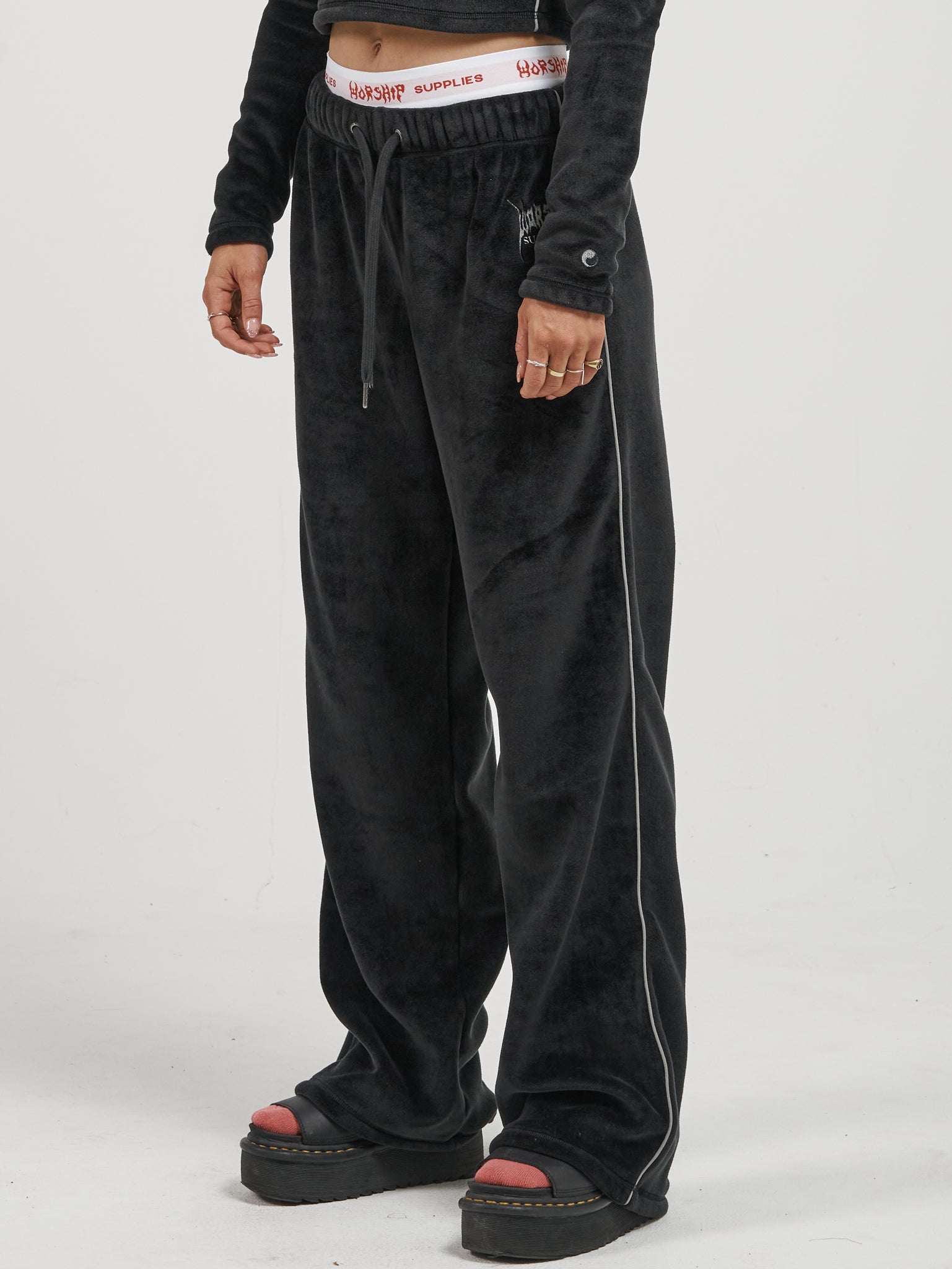 Kitty Velour Pant  - Black