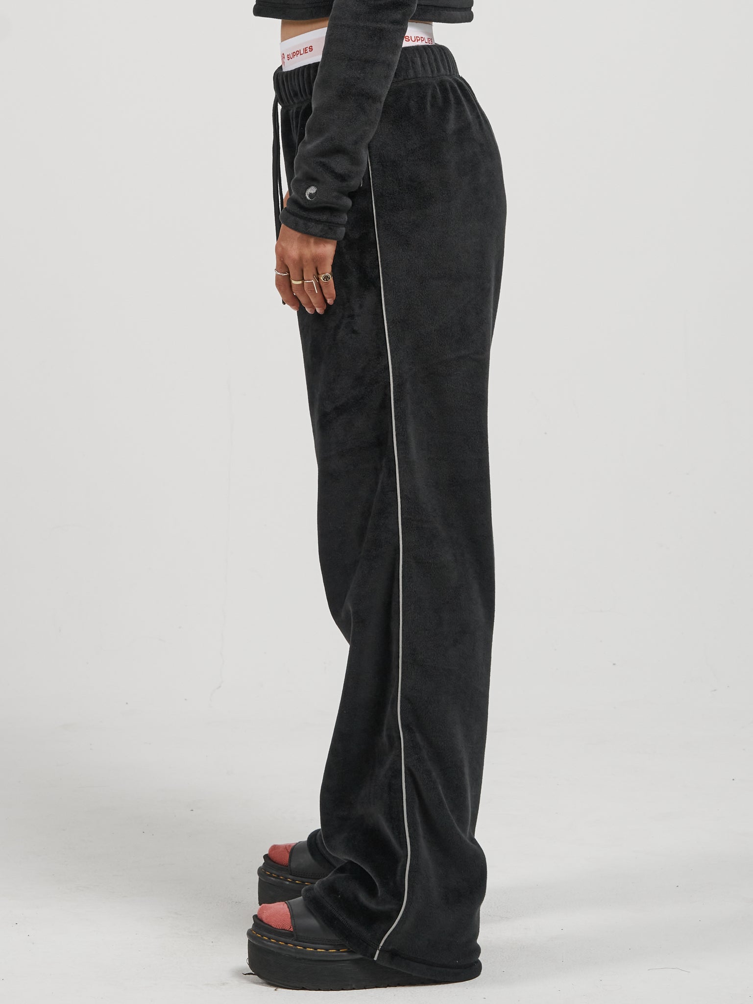 Kitty Velour Pant  - Black