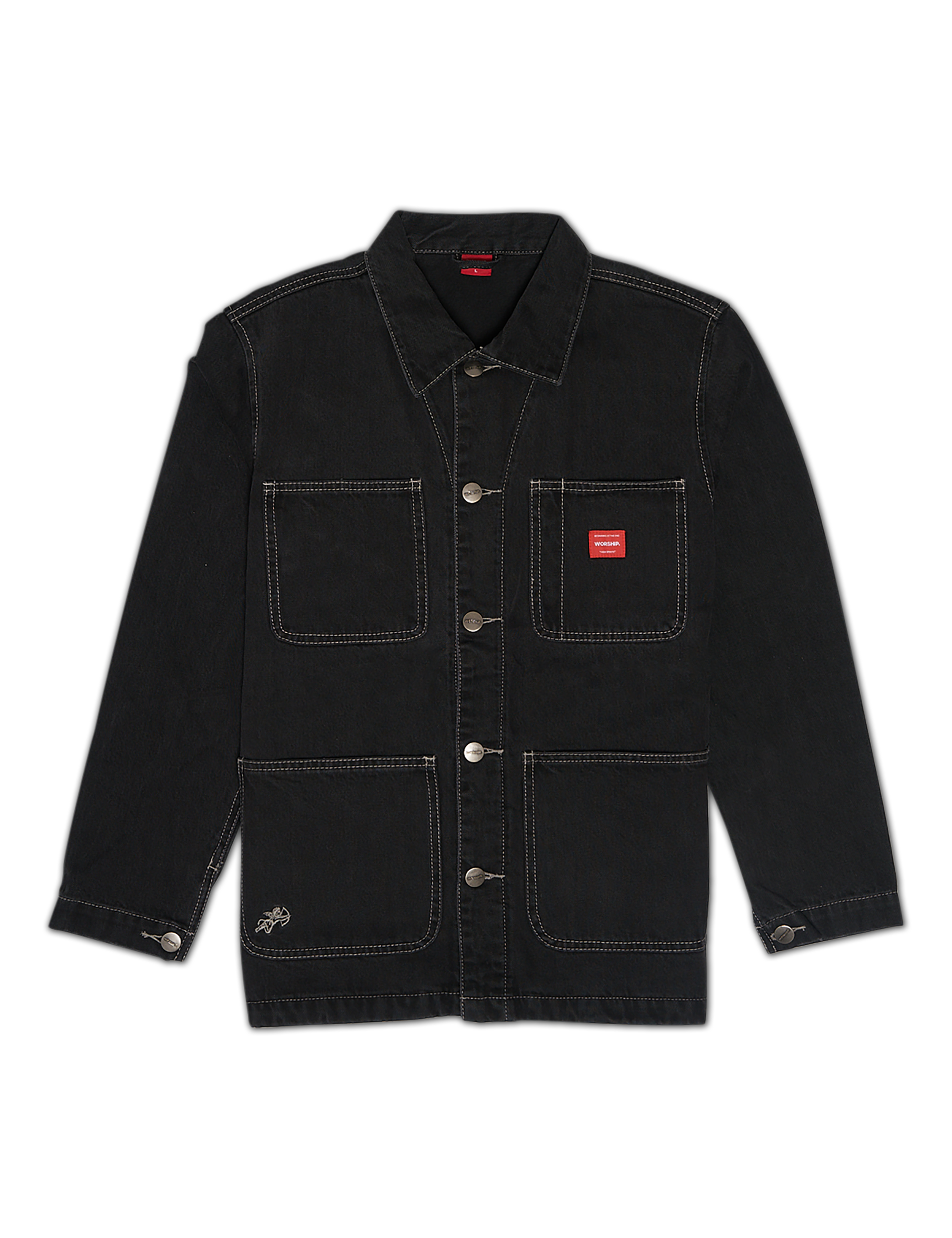 Worship Carpenter Jacket - Washed Black