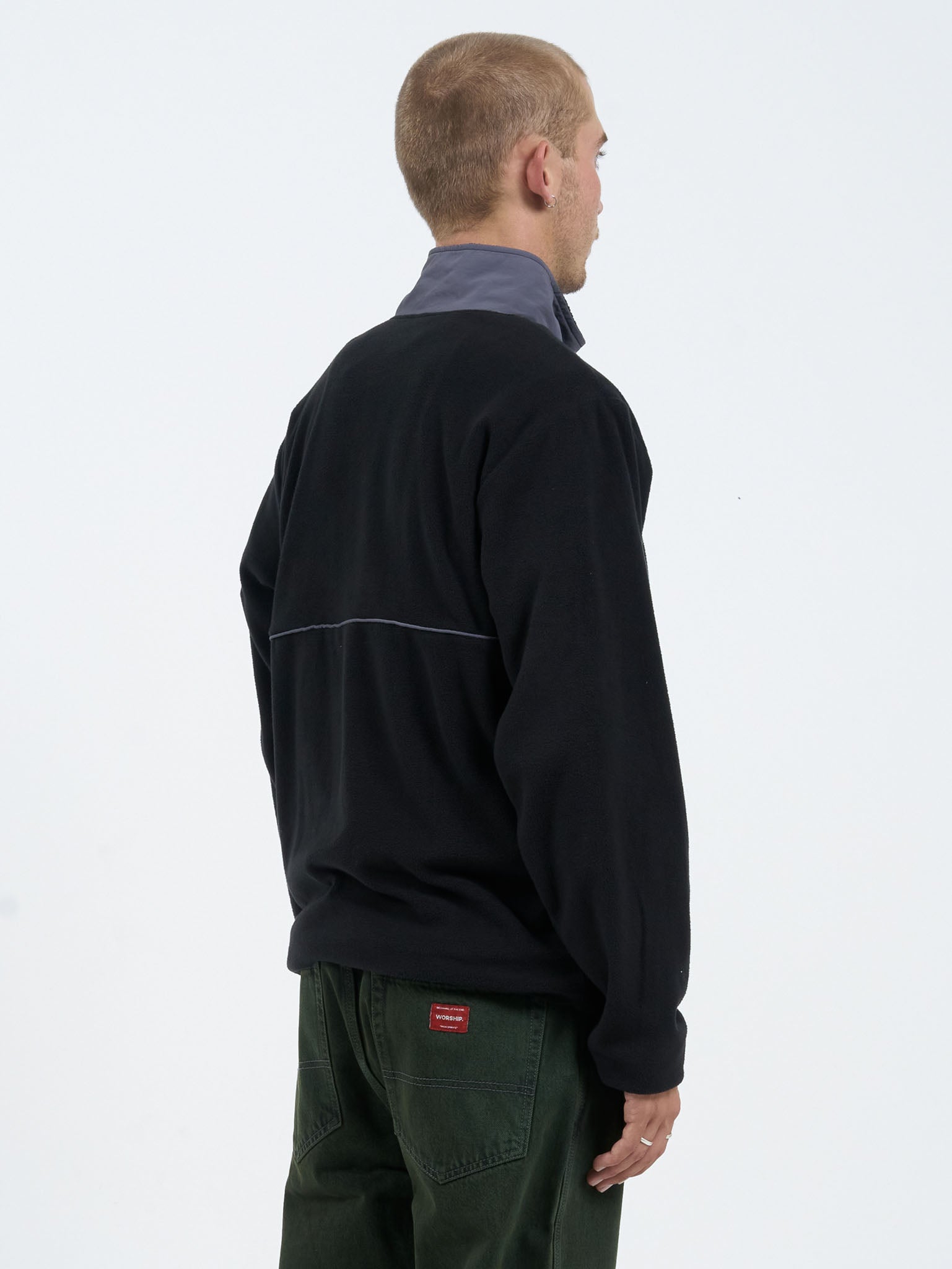 Thunderstruck Quarter Zip Polar Fleece - Black