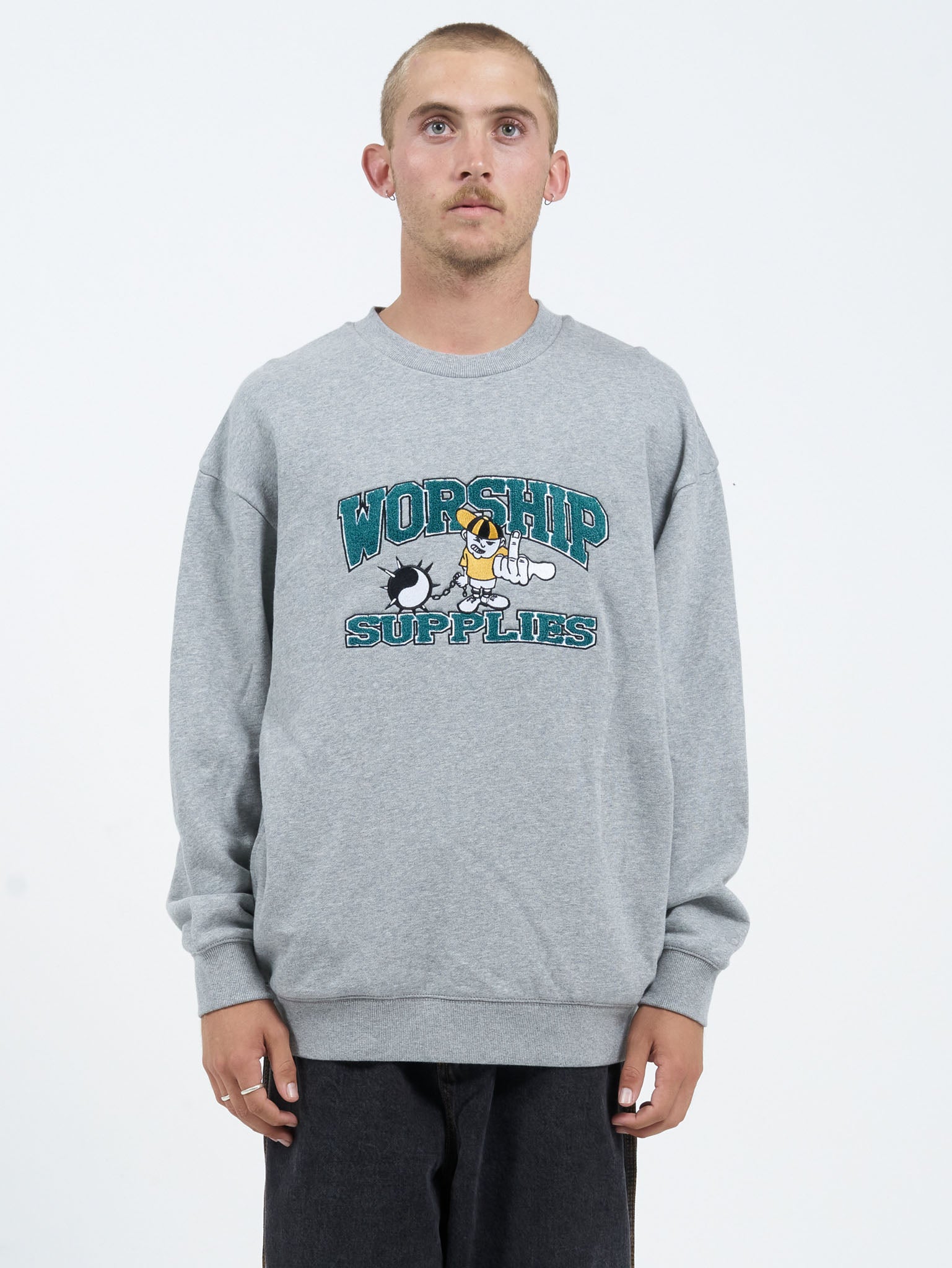 Freshman Crew Fleece - Grey Marle