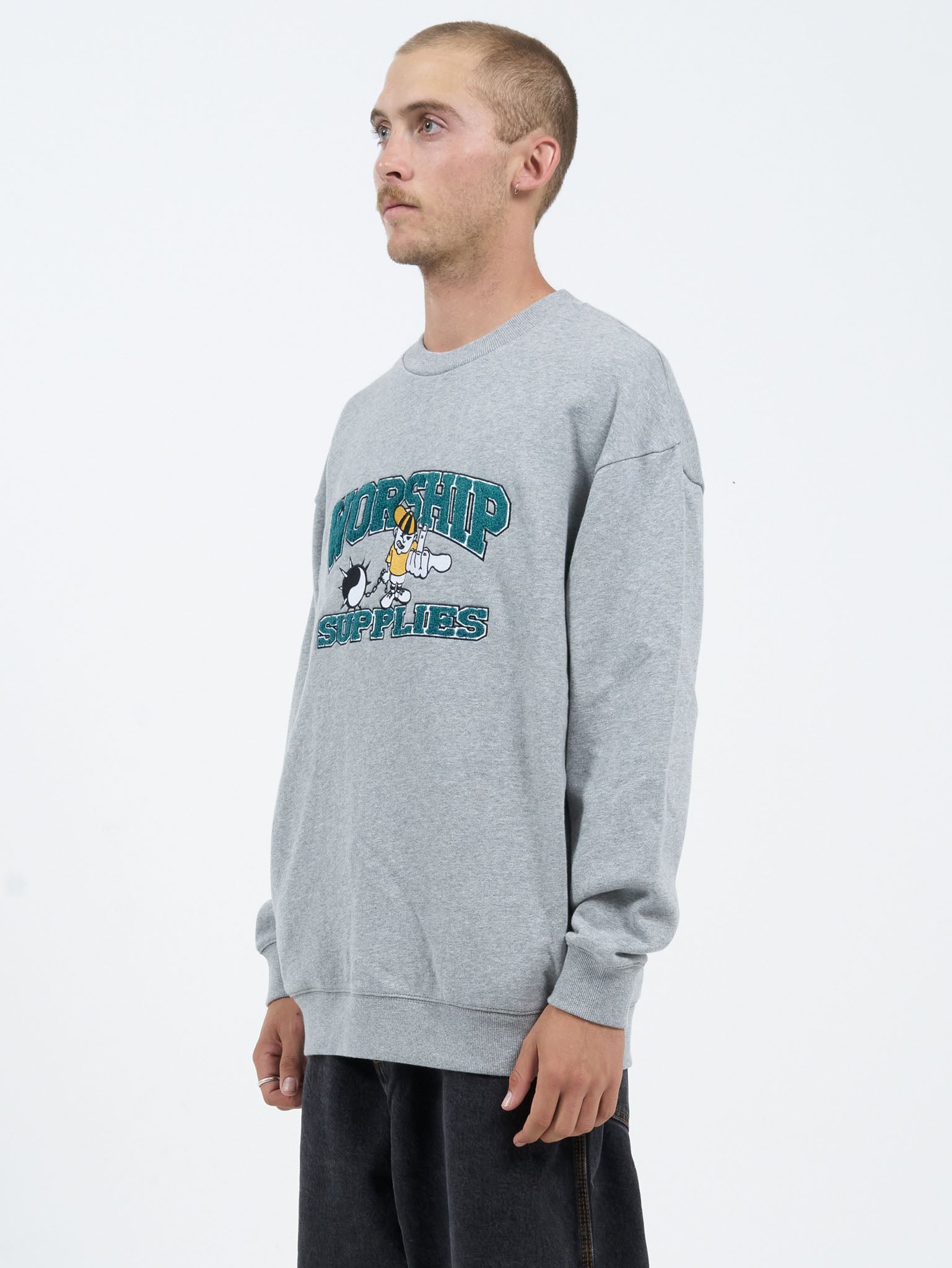 Freshman Crew Fleece - Grey Marle