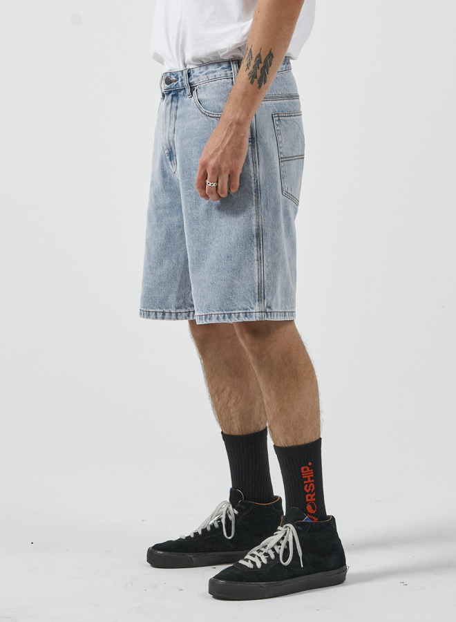 Lounger Jean Short - Raged Blue Fade