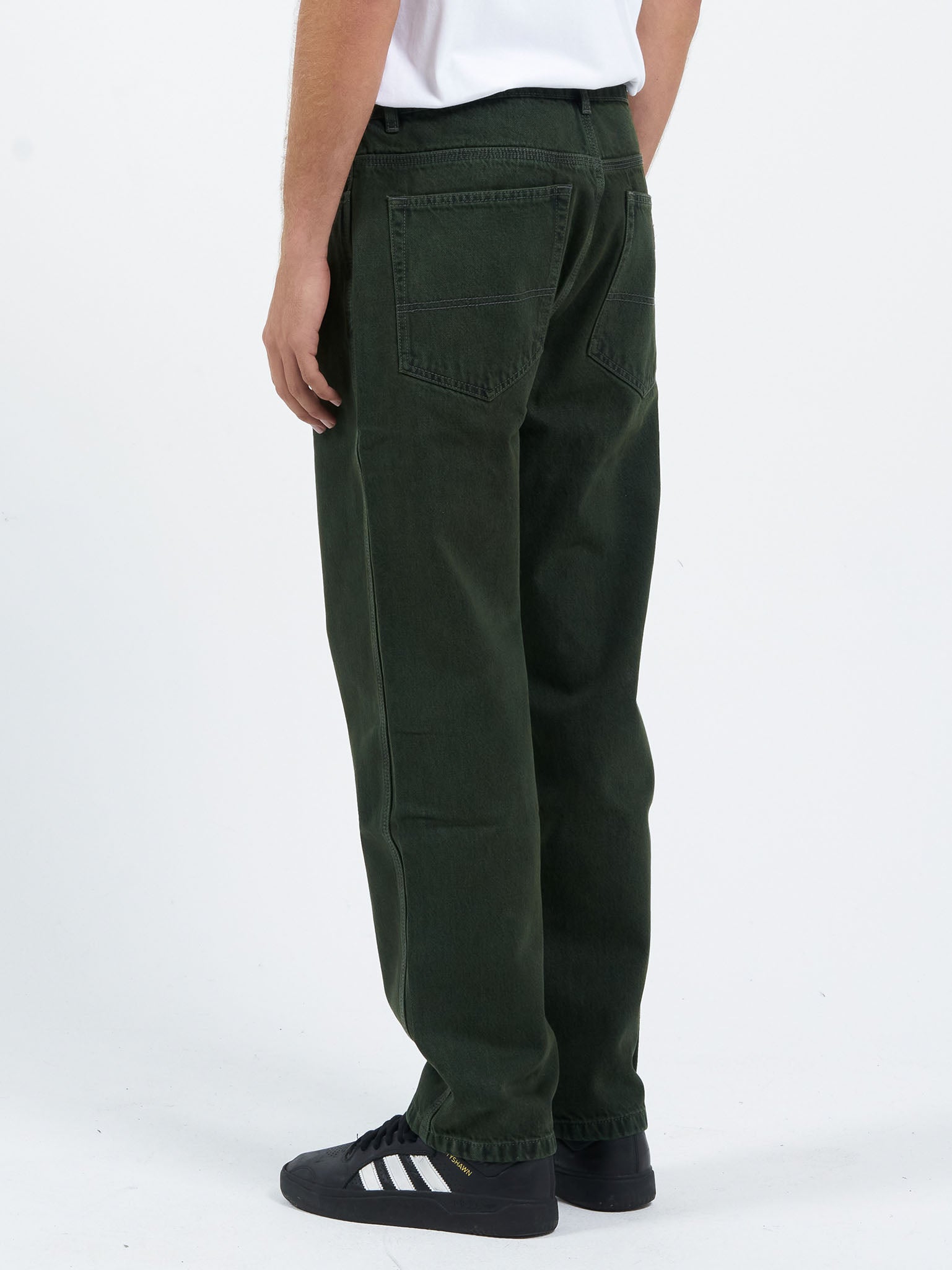 Lounger Jean - Dark Jungle Green-Black