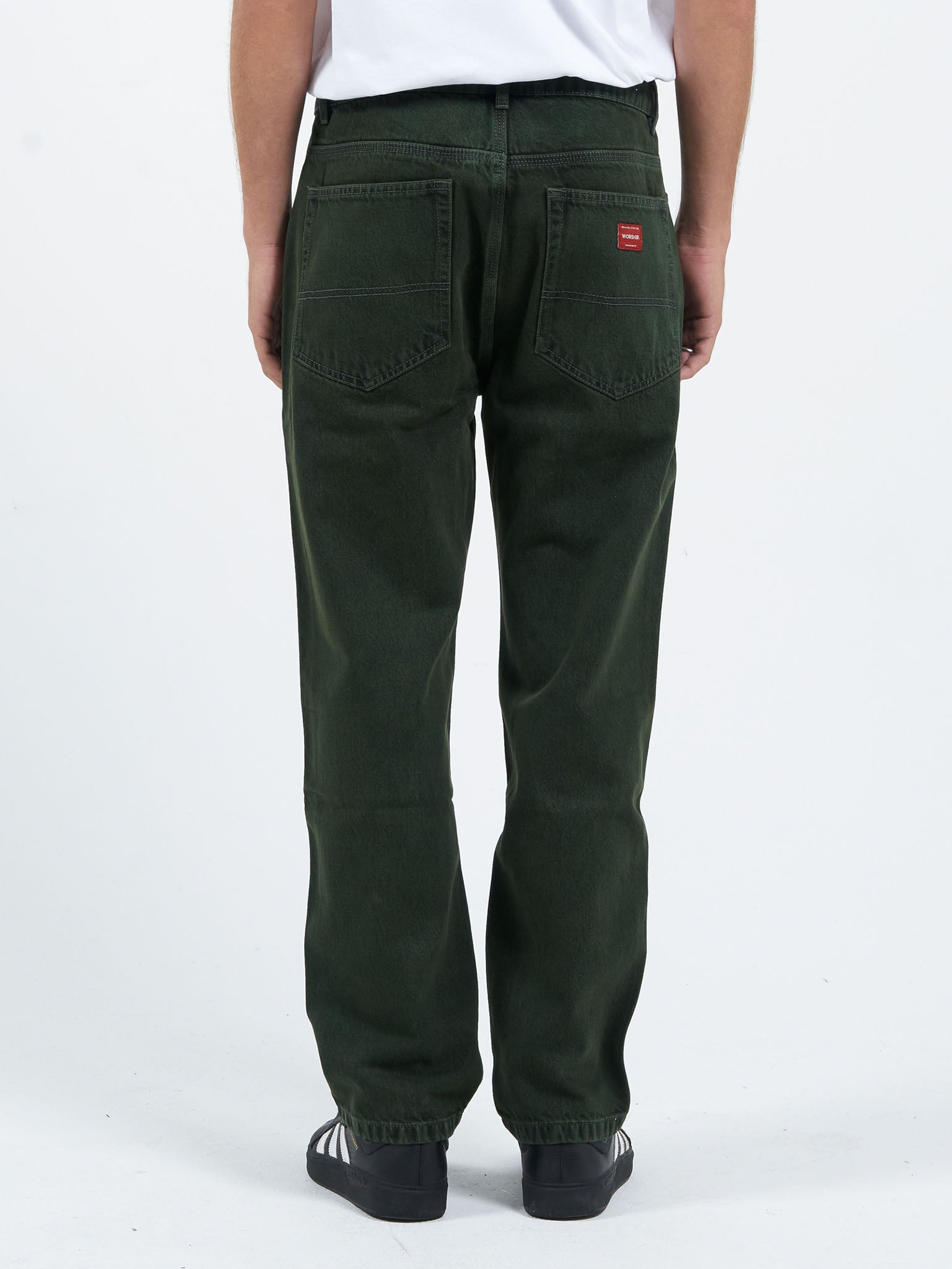 Lounger Jean - Dark Jungle Green-Black