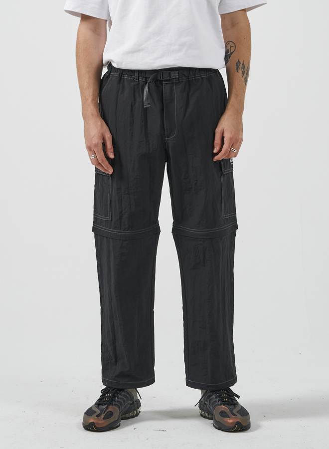 Pure Mayhem Zip Off Nylon Cargo Pant - Black