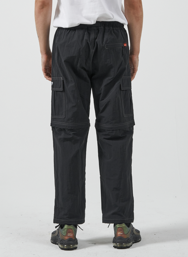 Pure Mayhem Zip Off Nylon Cargo Pant - Black