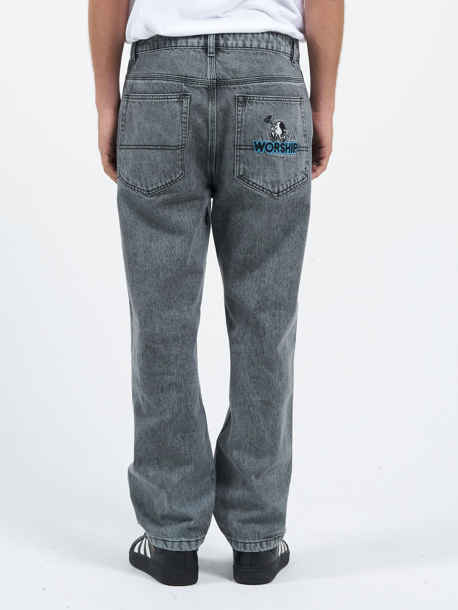 Lounger Scoot Jean - Raged Grey-Black