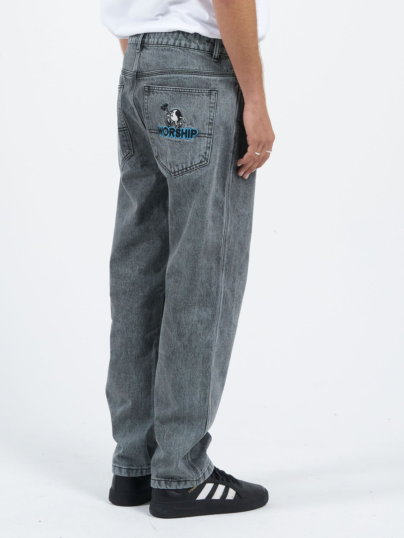 Lounger Scoot Jean - Raged Grey-Black