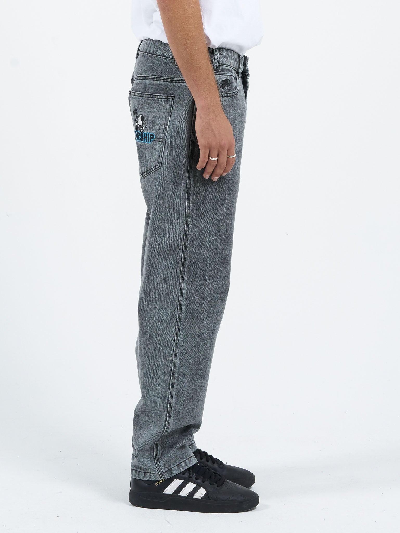 Lounger Scoot Jean - Raged Grey-Black