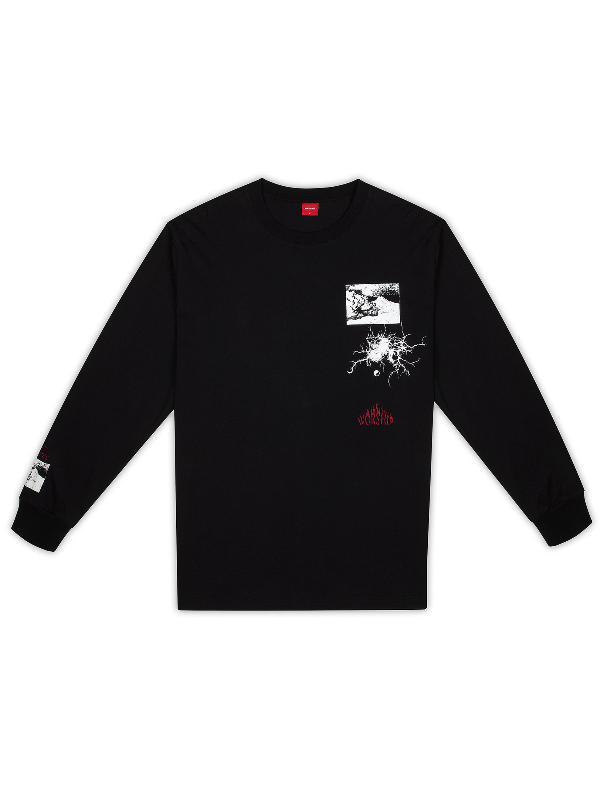 Eruption Long Sleeve Tee - Washed Black