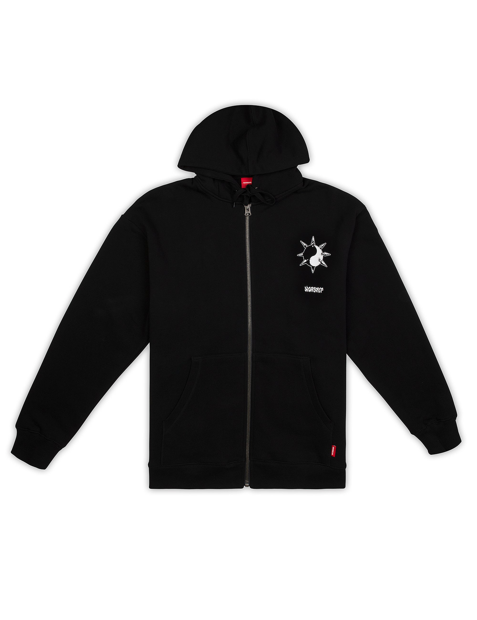 Morning Star Zip Hood - Black