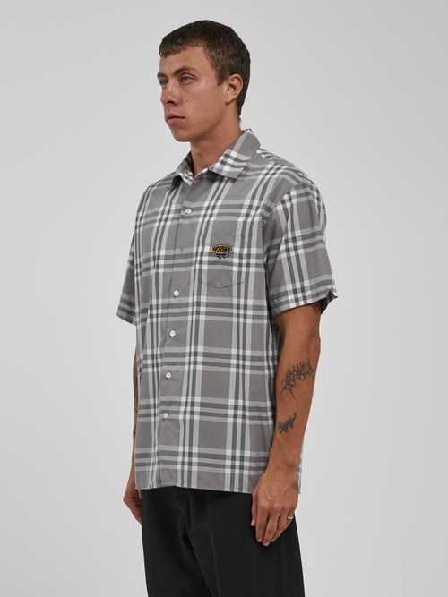 Keep On Truckin Short Sleeve Shirt - Grey