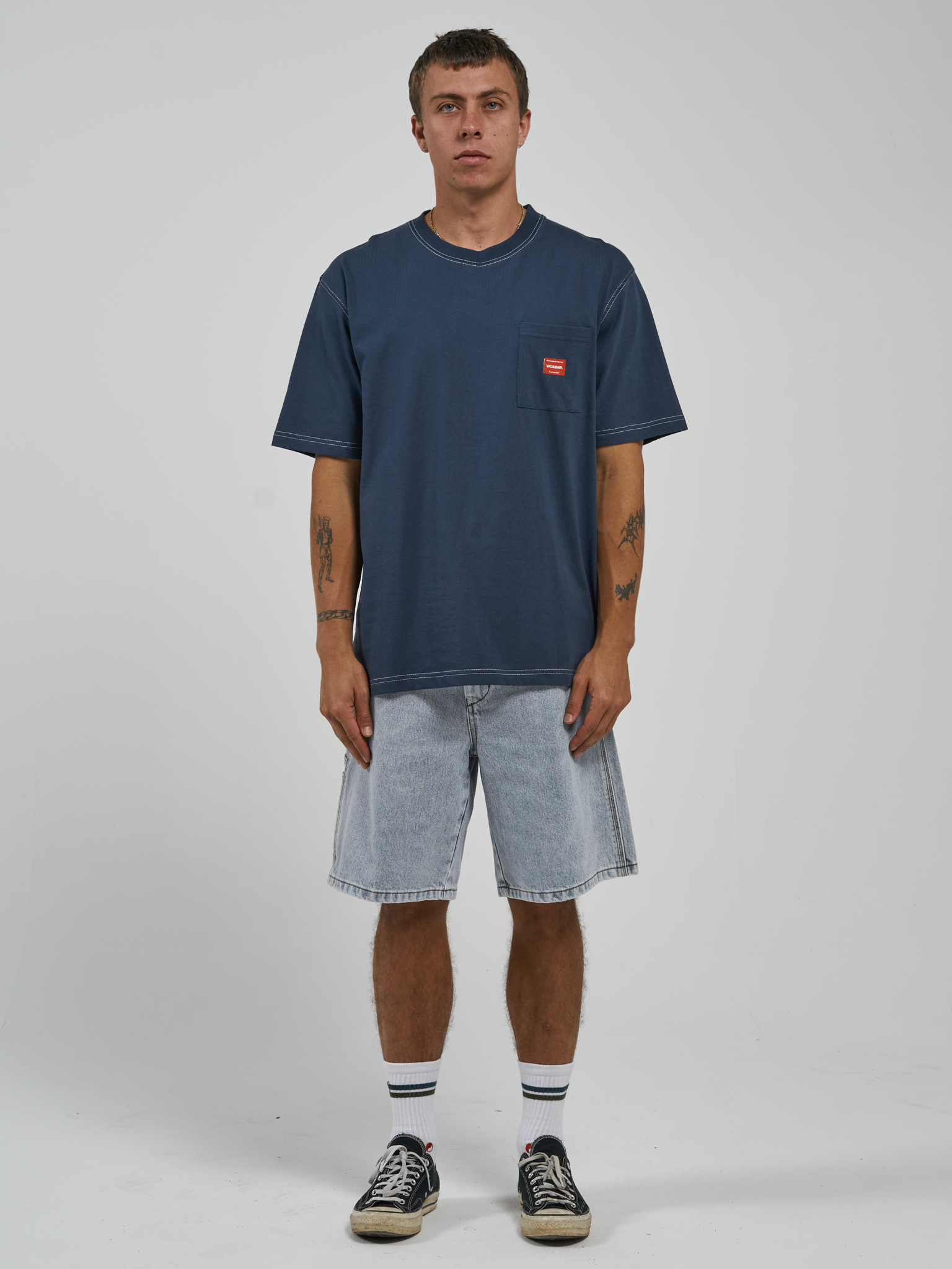 Service Tee - Petrol Blue