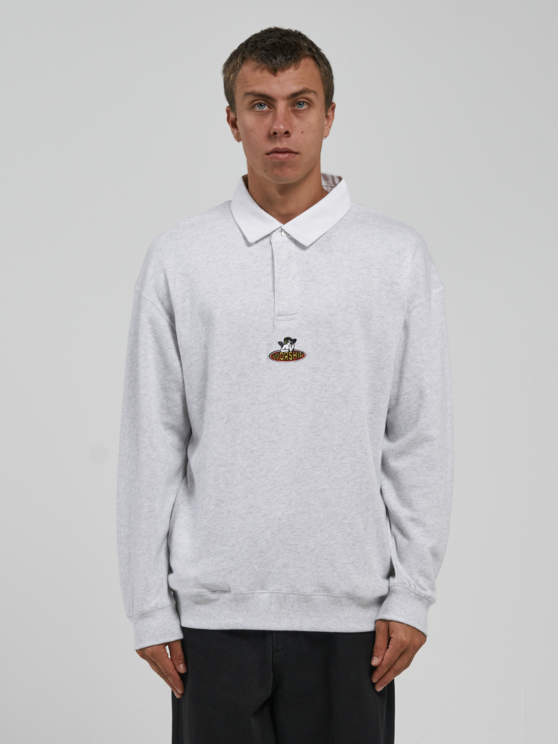 Check In Rugby Crew Fleece - Sno Marle