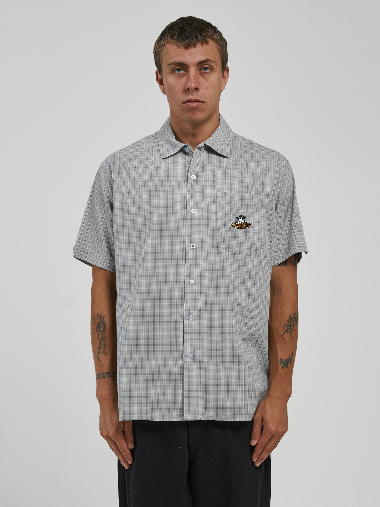 Check In Short Sleeve Shirt - Grey