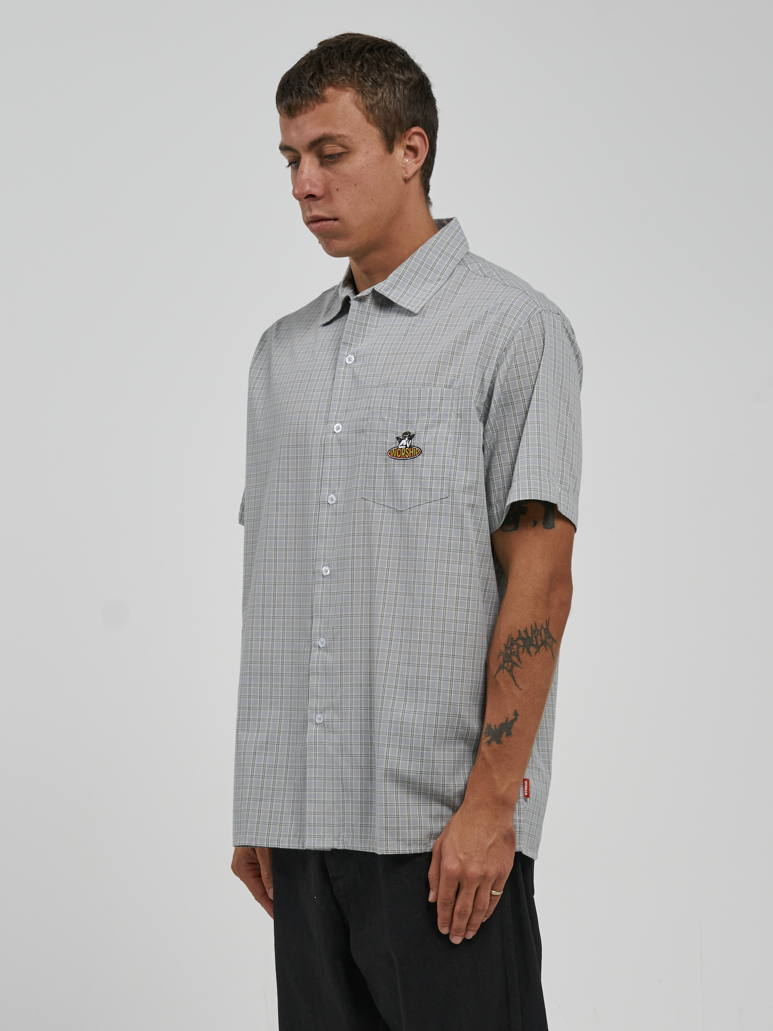 Check In Short Sleeve Shirt - Grey