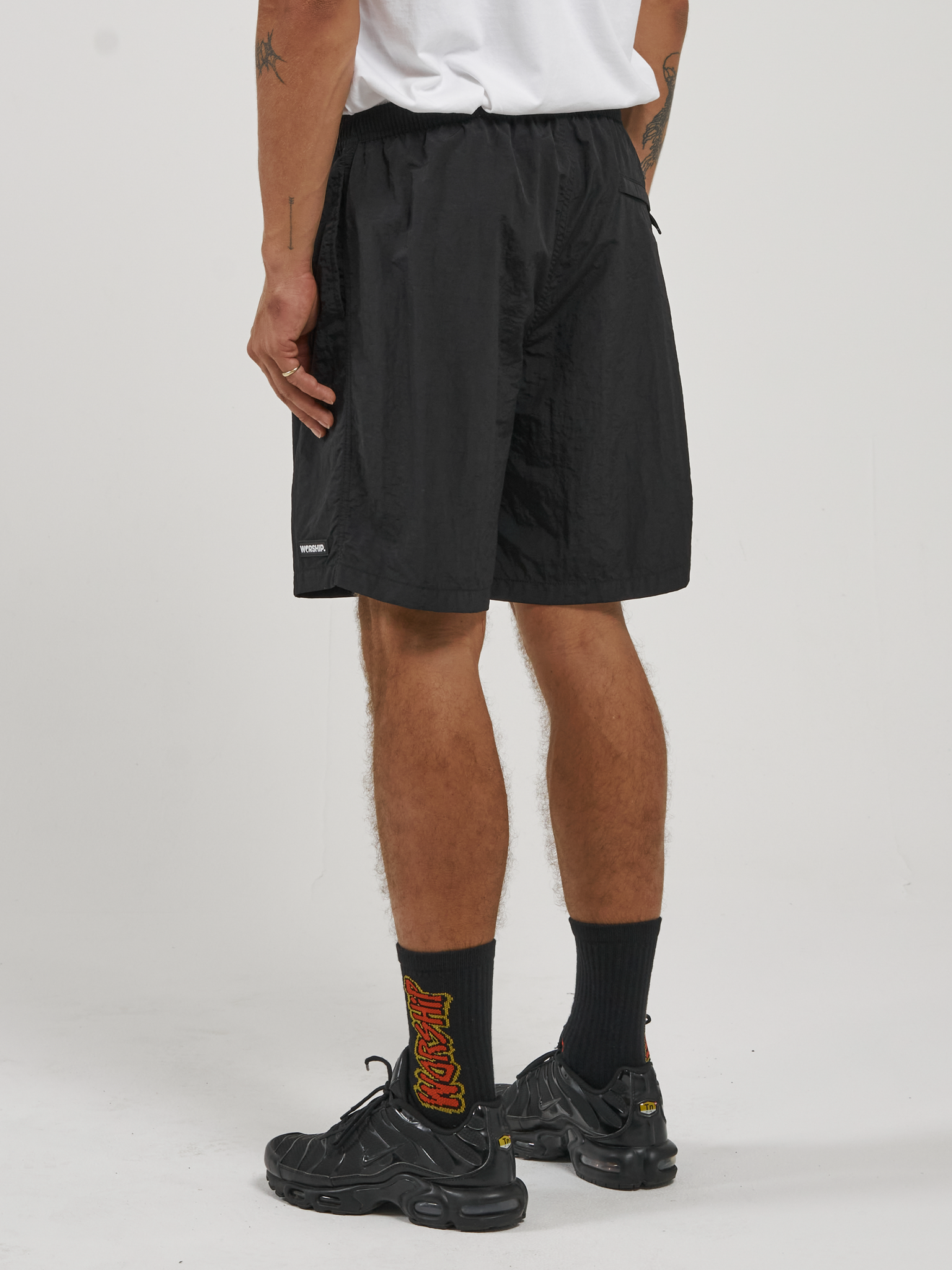 Machine Nylon Short - Worn Black