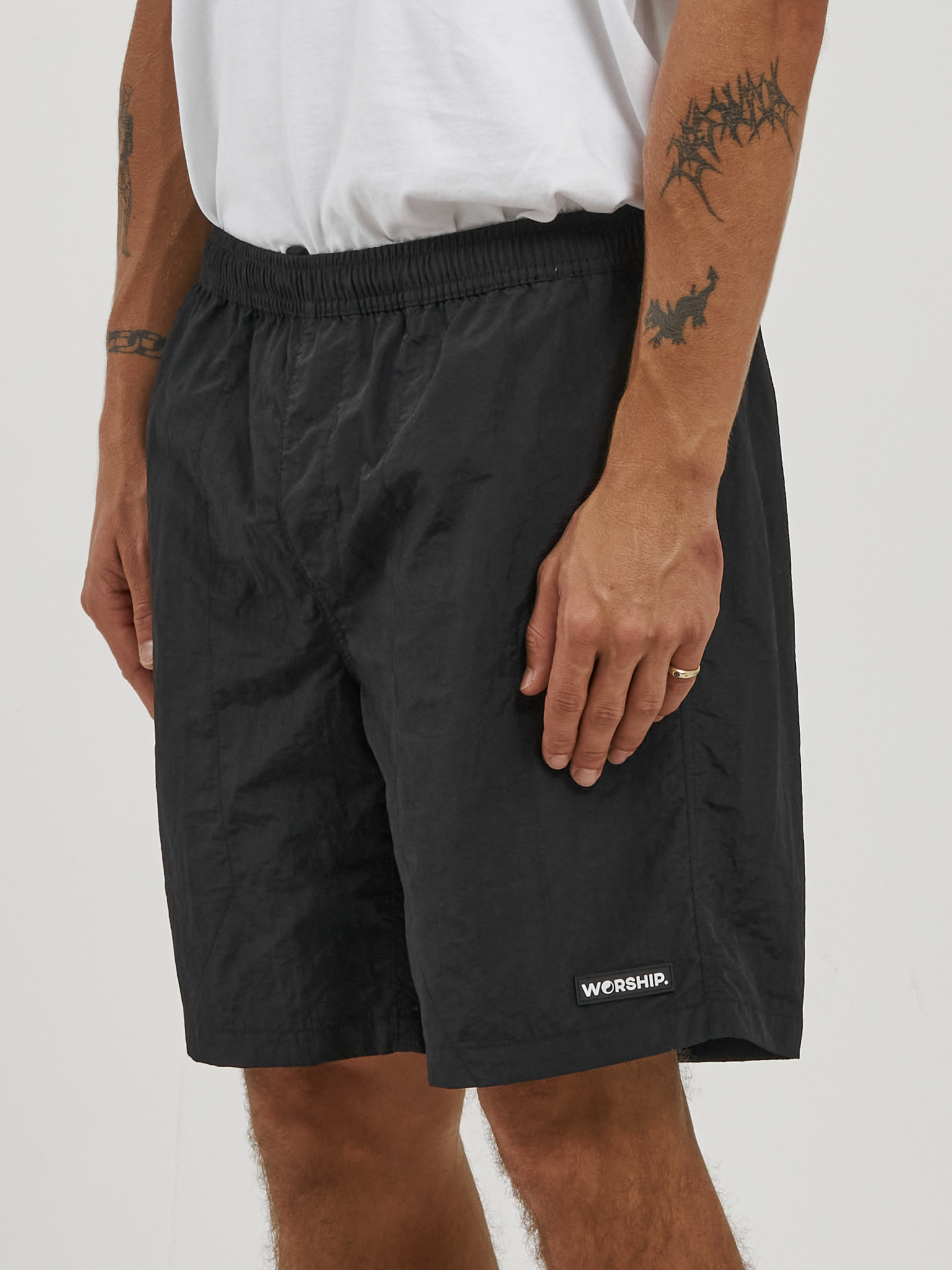 Machine Nylon Short - Worn Black