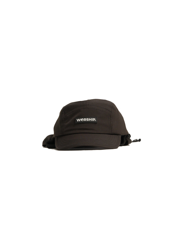 Location Nylon 5 Panel Surf Hat - Worn Black