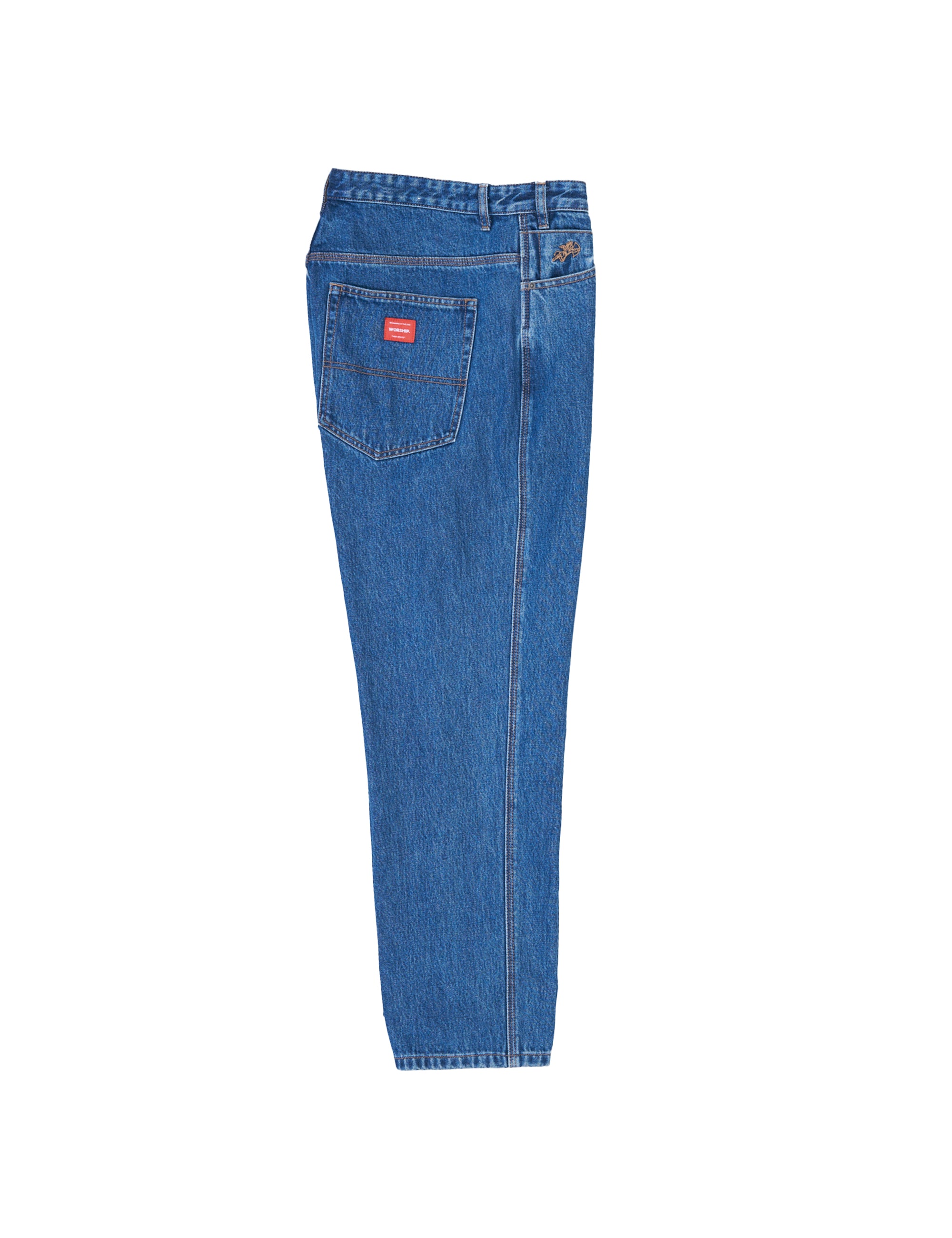 Worship Lounger Jean - Raged Rinsed Blue