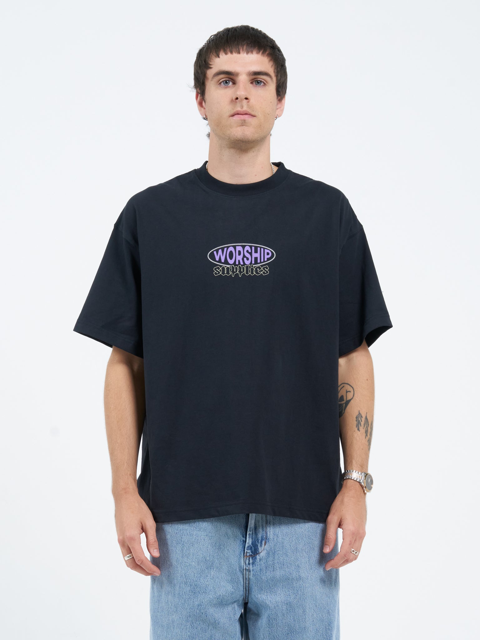 New Tricks Oversize Tee - Washed Black