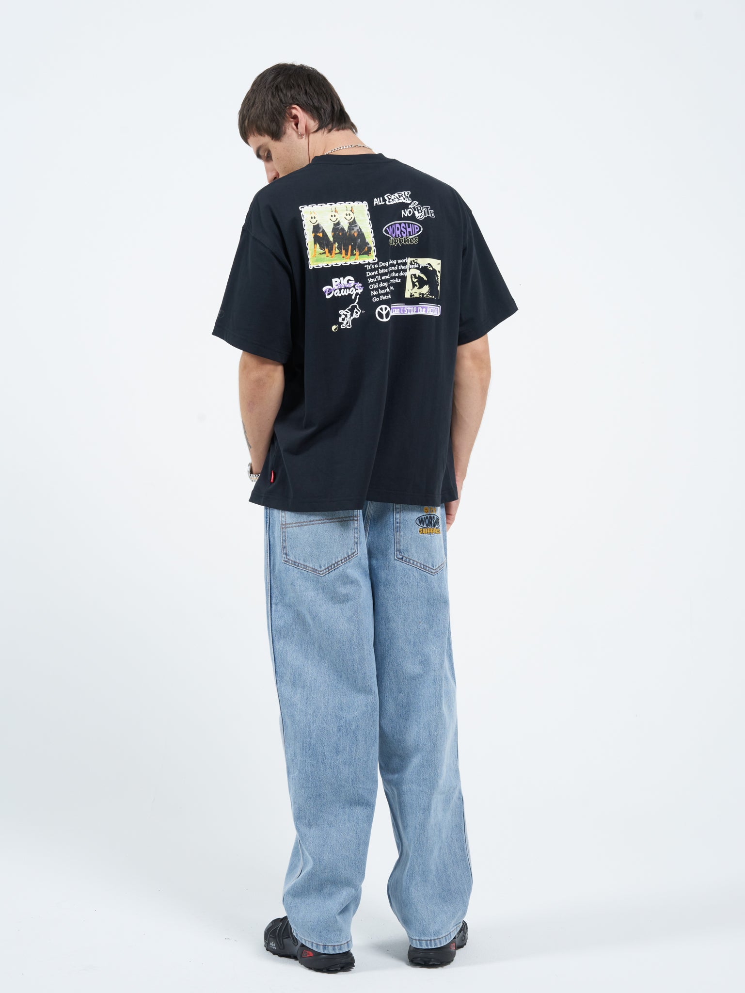 New Tricks Oversize Tee - Washed Black