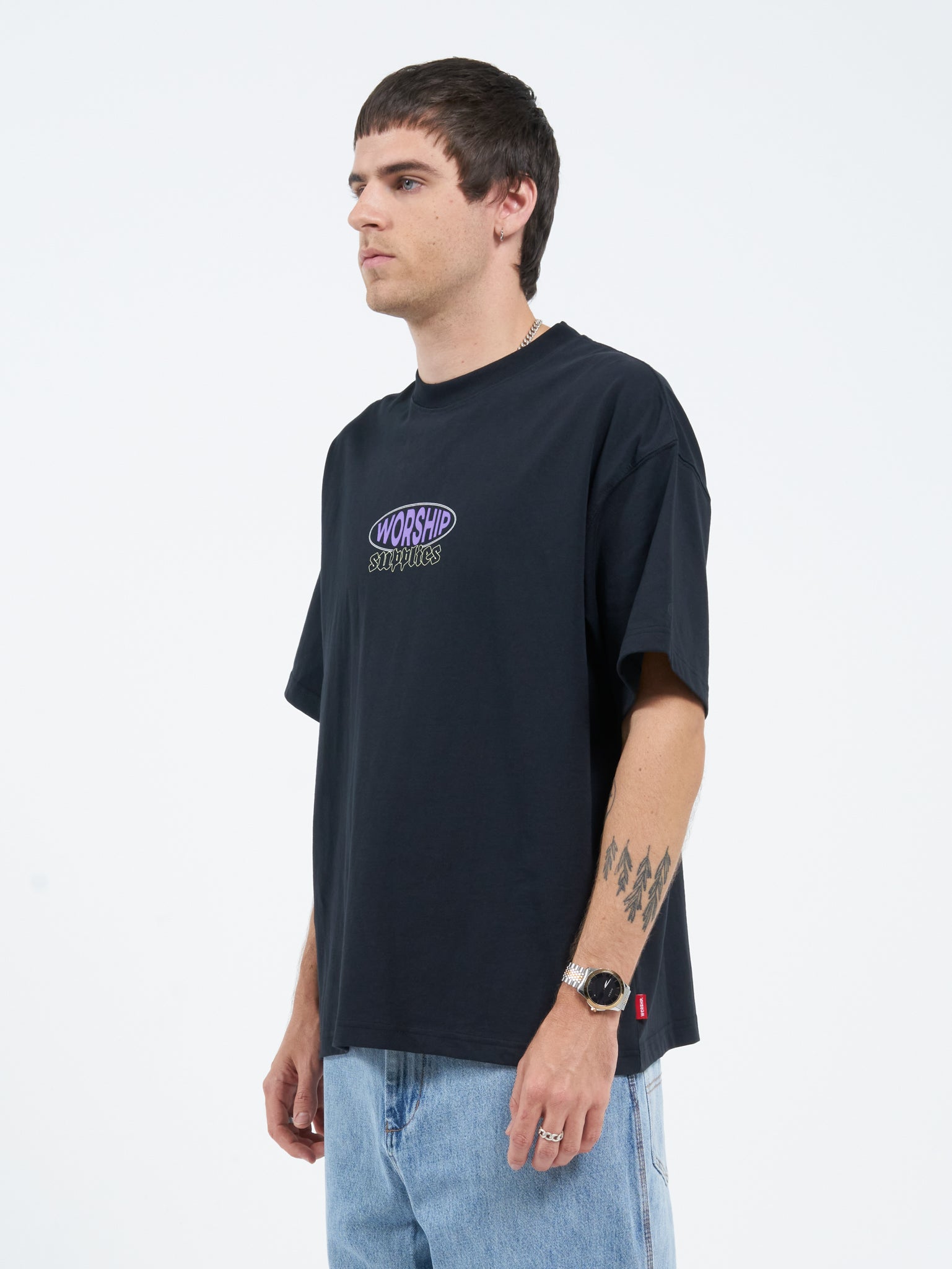 New Tricks Oversize Tee - Washed Black