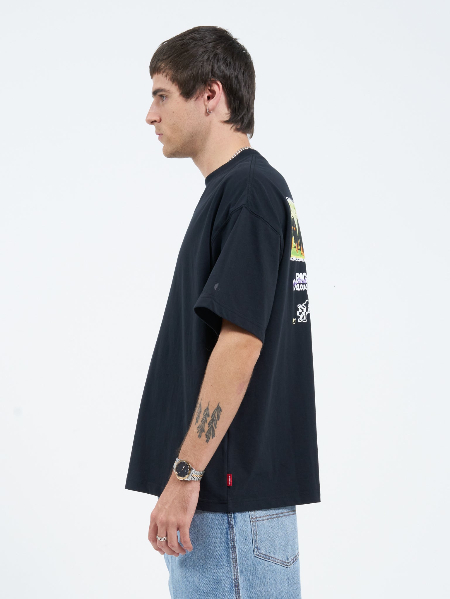 New Tricks Oversize Tee - Washed Black