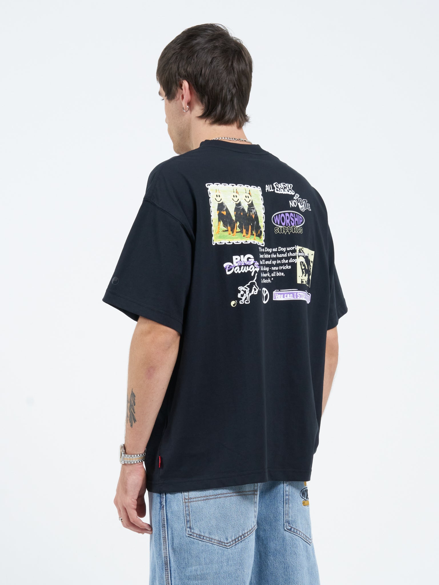 New Tricks Oversize Tee - Washed Black