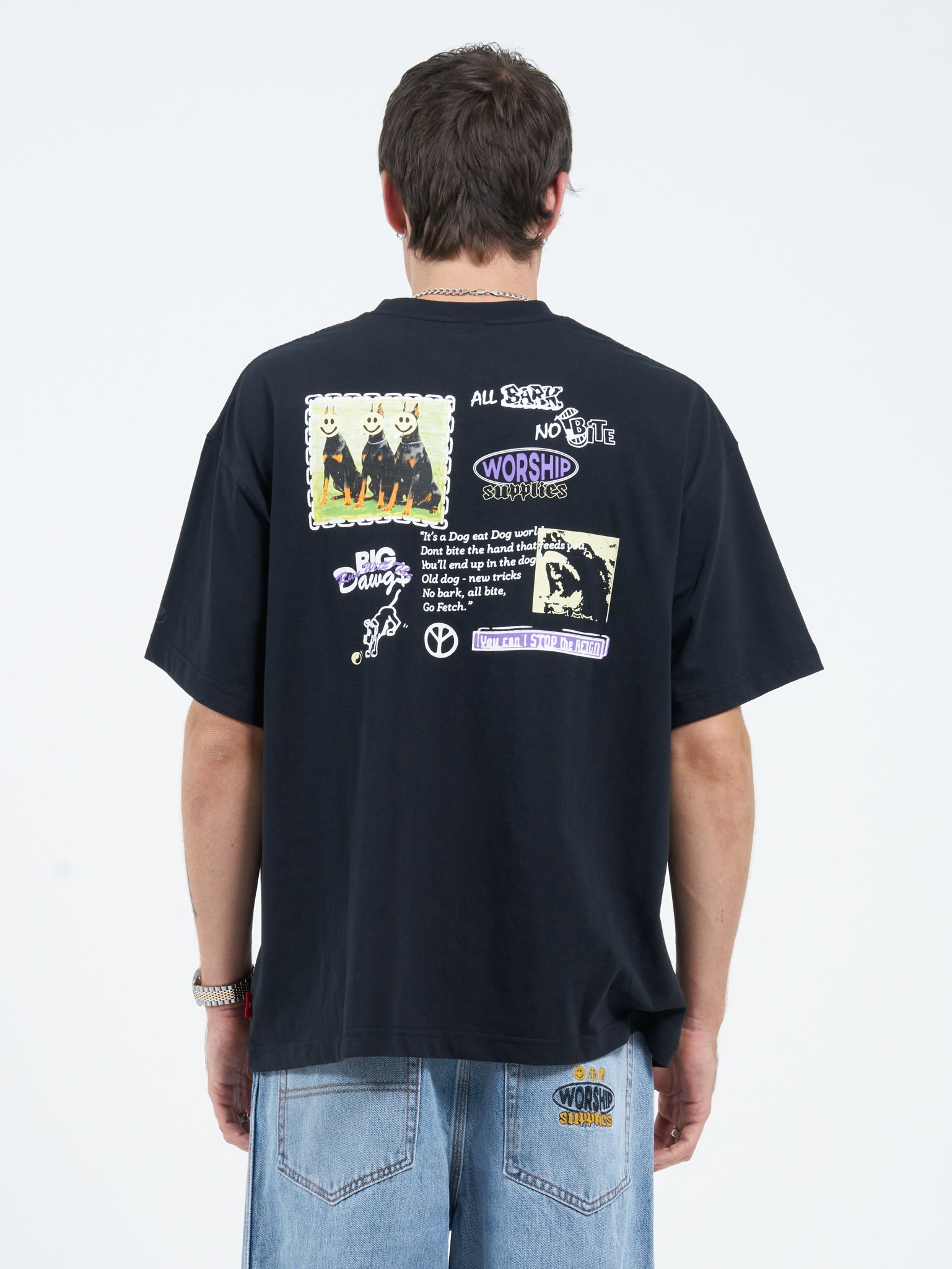 New Tricks Oversize Tee - Washed Black