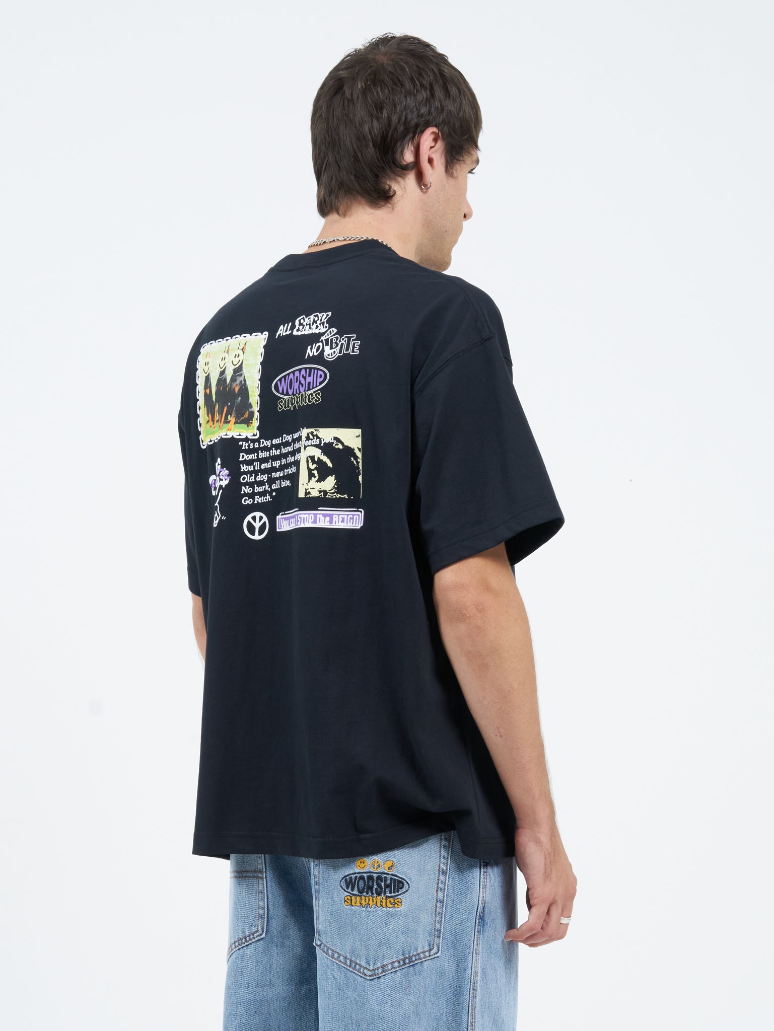 New Tricks Oversize Tee - Washed Black