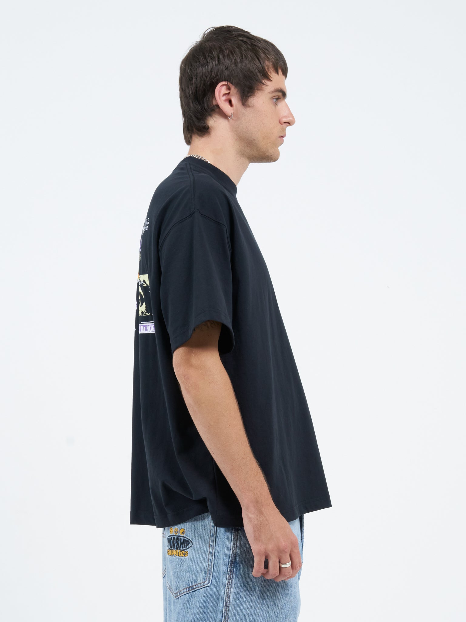 New Tricks Oversize Tee - Washed Black