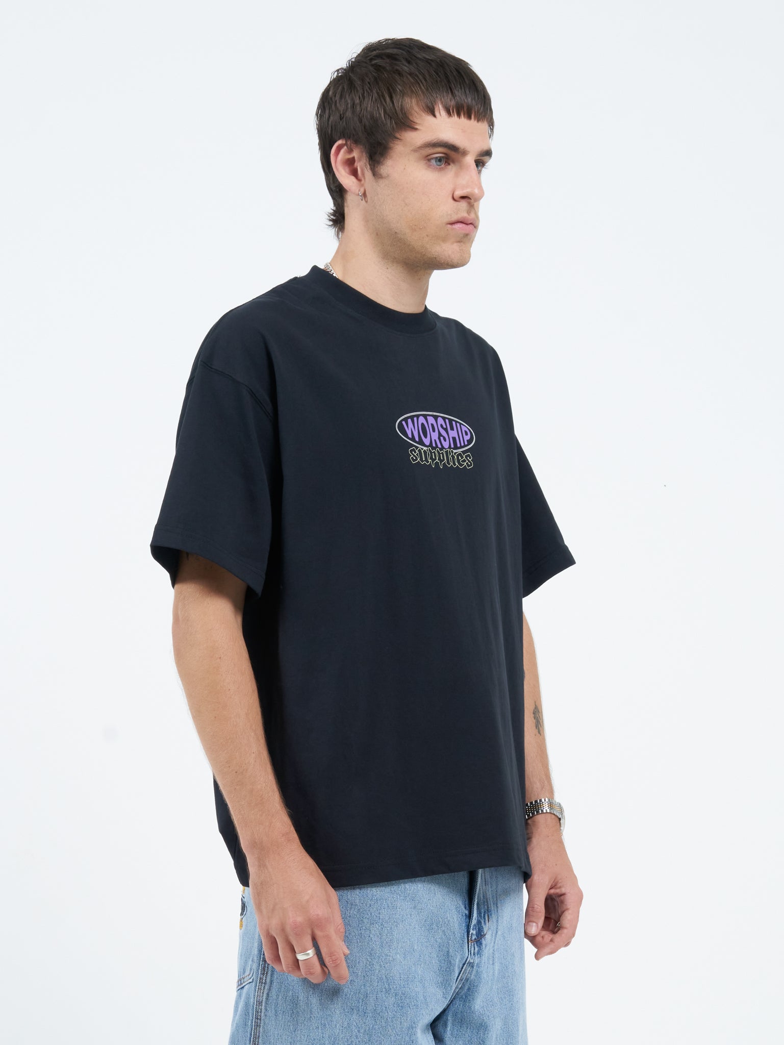 New Tricks Oversize Tee - Washed Black