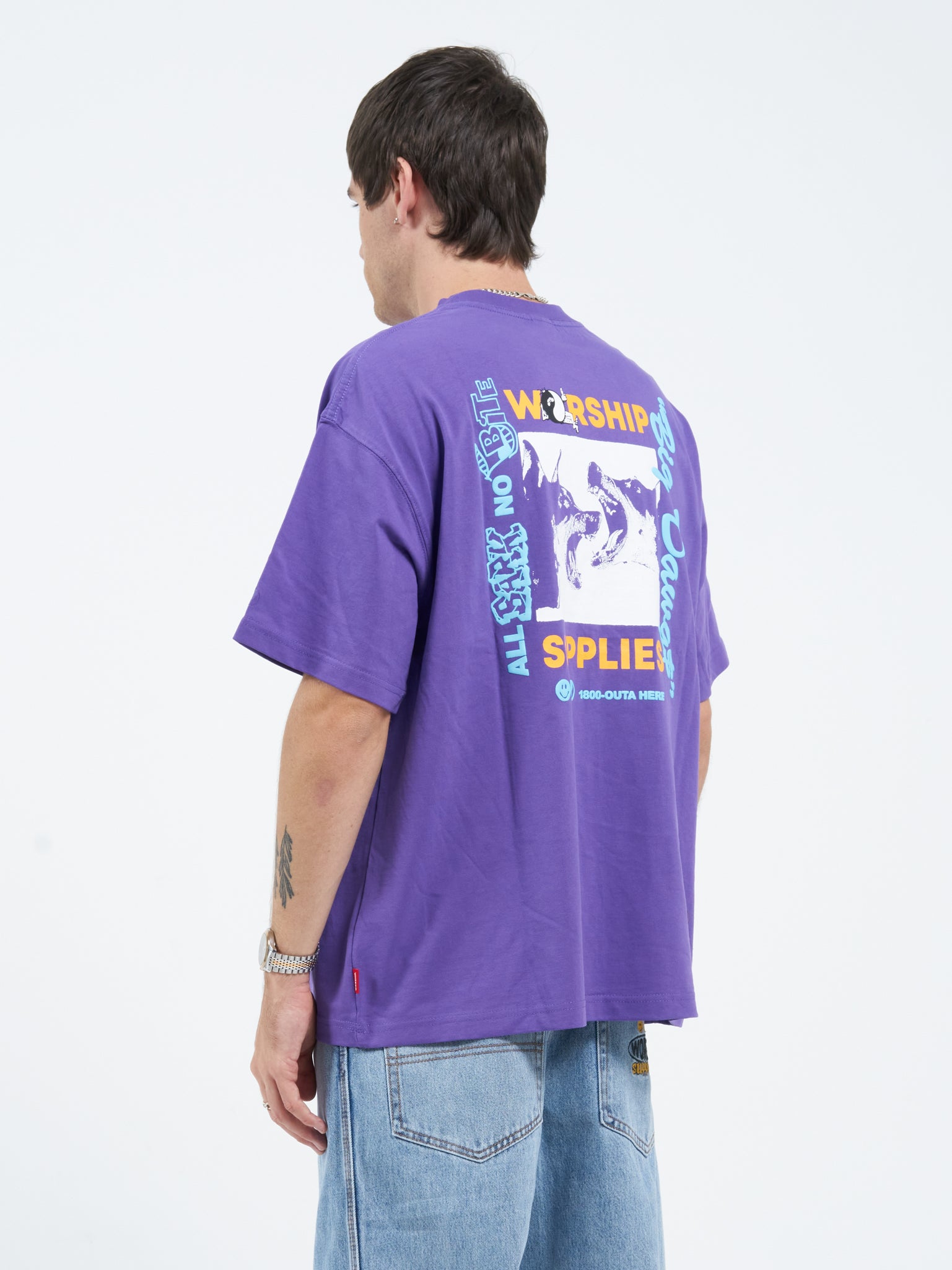 Doberman Oversize Tee - Prism Violet