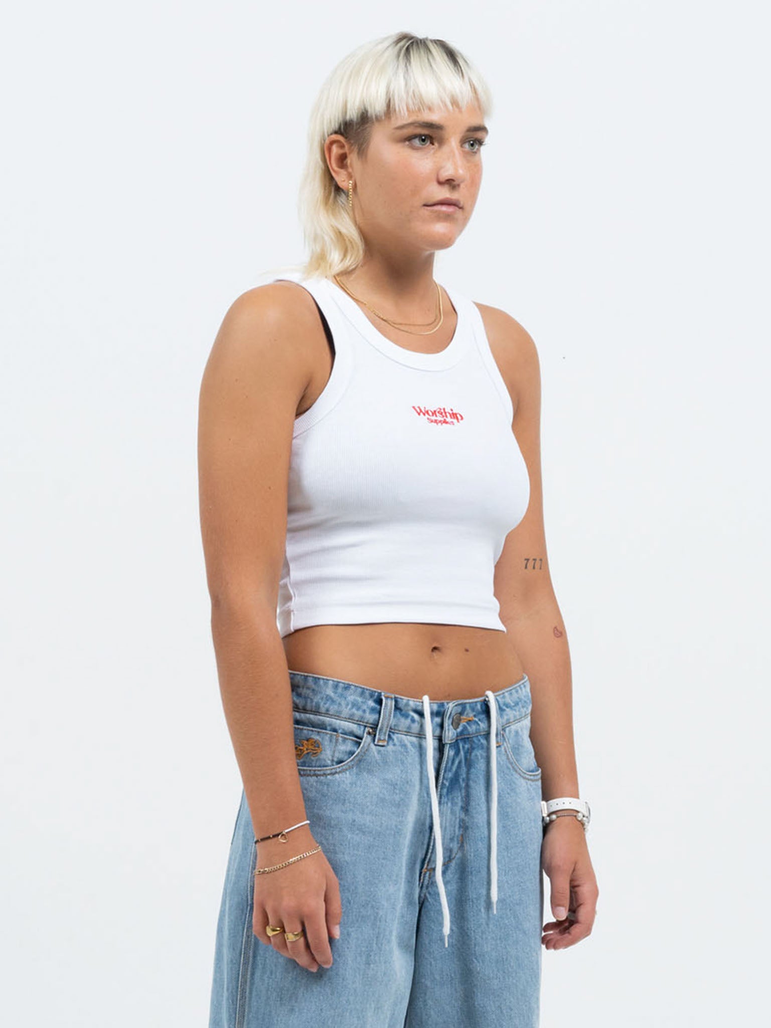 Revolution Crop Sport Tank - White