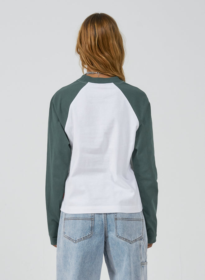 Choices LS Raglan Tee - Hunter Green