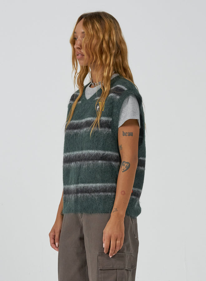 Freshman Fuzz Knit Vest - Green Gables
