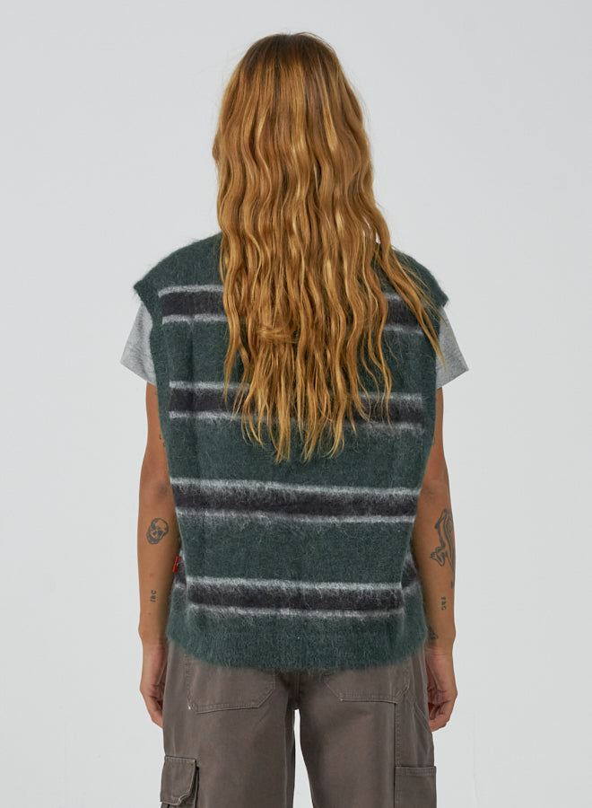 Freshman Fuzz Knit Vest - Green Gables