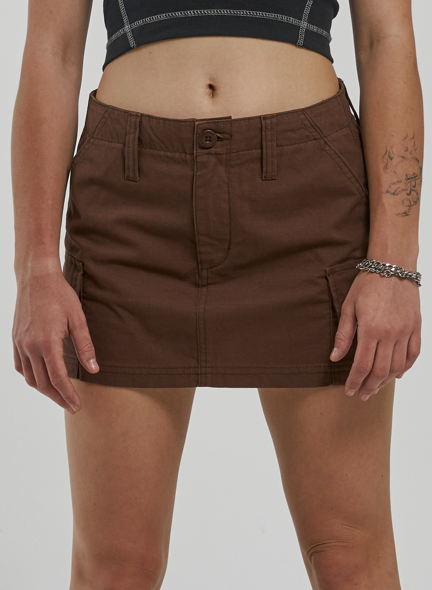 Rupture Mini Skirt - Rain Drum