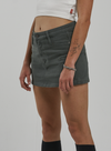 Patches Rivet Mini Skirt - Hedge Green