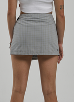 Check In Wrap Mini Skirt - Grey